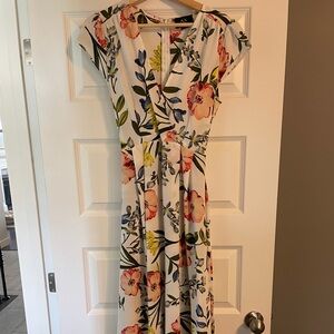 ASOS floral dress with waist tie